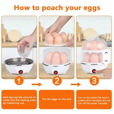 Egg Boiler 2 Layer Electric  & Food Steamer thumbnail 3