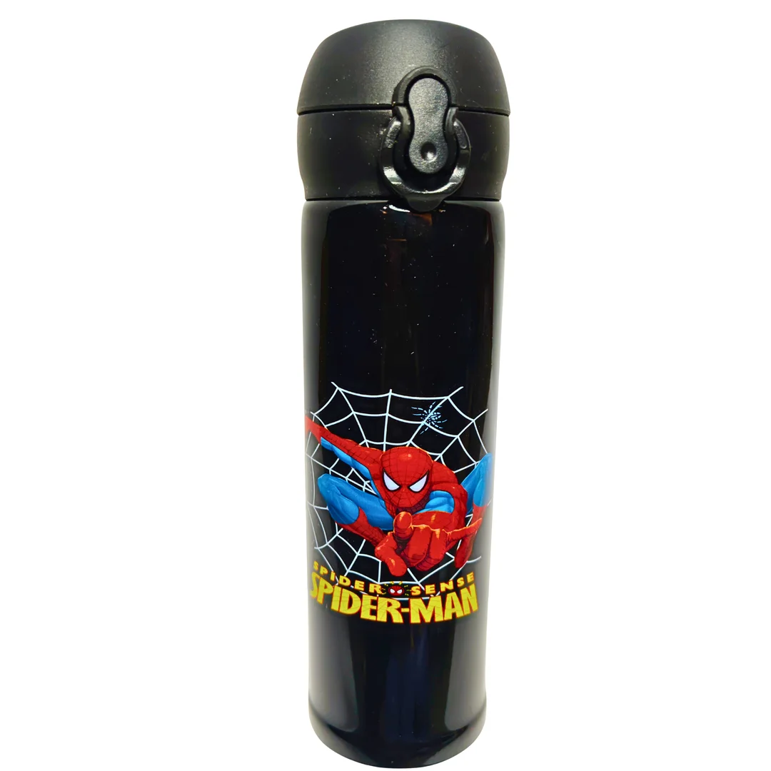 SpiderSteel Water Bottel for girls/ kids/flask/insulated 500ml (Pack of 1,pink)water bottle, Best For School,office,home, stainless steel bottle cute printed water bottle/ hot cold water bottle/steel bottel. image 1