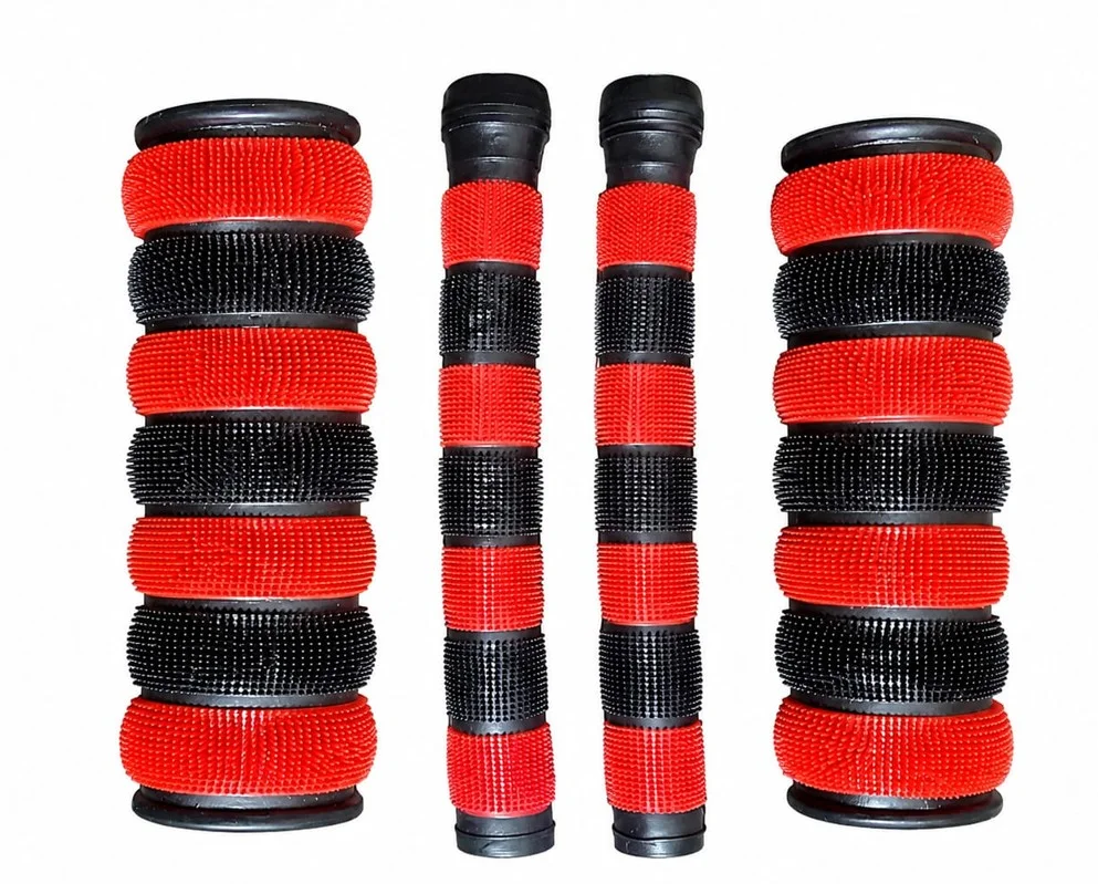 Calandis Anti Slip MTB Bicycle Handlebar Grips Silicone Gel Bike Grip Covers Red Black for Mountain Bike Road Cycle BMX Hybrid Bicycle Shock Absorbing Soft Handle Bar Grips Pair image 3