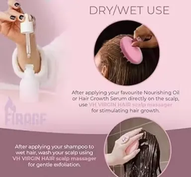 Scalp Massager and Face Ice Roller Combo for Hair Scalp Relaxation, Facial Cooling, Skin Rejuvenation, Stress Relief, Puffiness Reduction, Daily Self Care, Beauty and Wellness Routine for Women and Men thumbnail 2