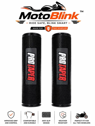 Protaper Motorcycle Handle Grip Cover Set of 2 Black Anti-Slip Rubber Universal Bike Handlebar Grips for Bikes & Scooters Waterproof Shock Resistant thumbnail 1