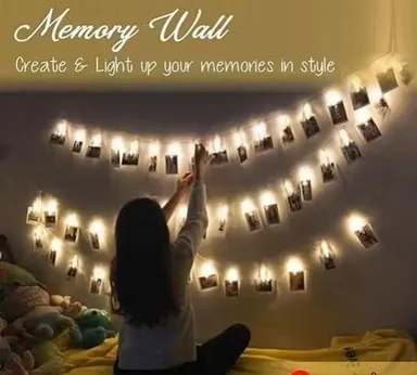 Mini Photo Prints with LED Clip Lights Set of 17 Photos 4x3 Inch Vintage Fairy String Lights for Birthday Anniversary Home Wall Decor Gift thumbnail 2