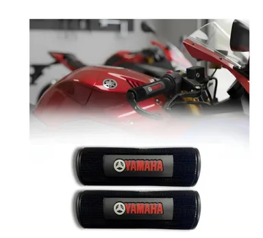 Yamaha Motorcycle Handle Grip Rubber Modification Set for FZ R15 MT15 Fascino RayZR | Universal Anti-Slip Waterproof Bike Handlebar Grips Black Red Dual Tone Shock Absorbing Riding Comfort Grip Covers for Bikes & Scooters thumbnail 2