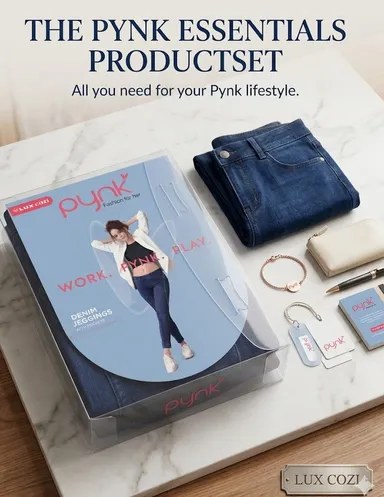 Lux Cozi Pynk Women Dark Blue Stretchable Denim Jeggings with Pockets | Slim Fit High Waist Casual Jeggings Dark Blue M thumbnail 0