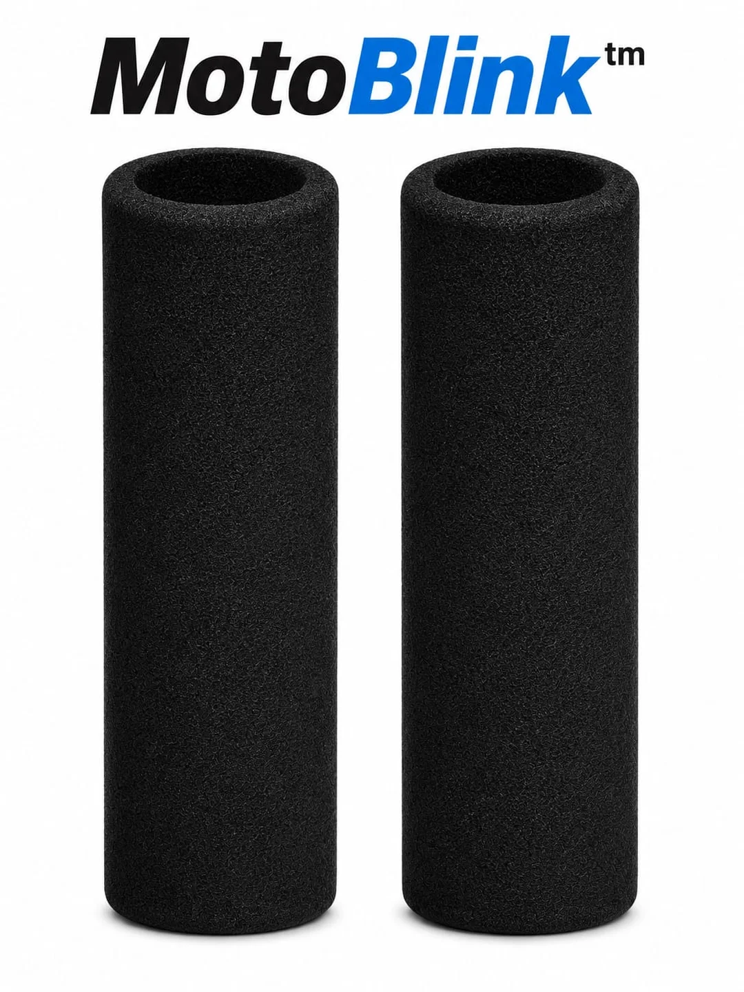 MotoBlink Premium Foam Handlebar Grip Cover for Motorcycles & Bikes – Anti-Slip Shock Absorbing Sponge Grip Sleeves for Bike Handlebar Comfort Universal Fit Black 1 Pair image 1