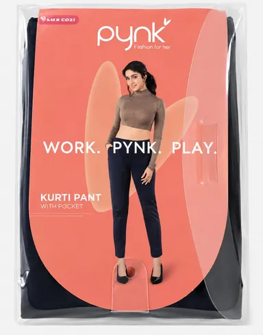 Lux Cozi Pynk Women Dark Blue Stretchable Denim Jeggings with Pockets | Slim Fit High Waist Casual Jeggings Black High Waist Pant XXL thumbnail 0