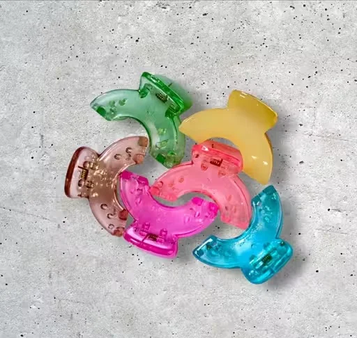 Transparent Acrylic Hair Claw Clips Set of 6 image 4