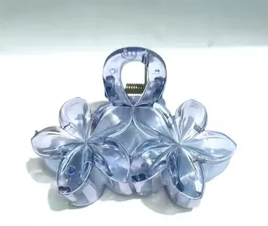 Purple Transparent Flower Hair Claw Clip for Women & Girls thumbnail 2