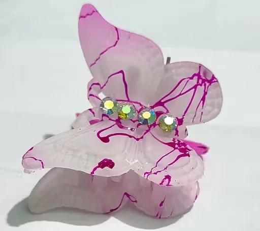 Butterfly Hair Clutcher Set with Sparkling Stones | Non-Slip Fancy Hair Claw Clips for Women & Girls | Party, Casual & Daily Wear Hair Accessories (Set of 6) image 2