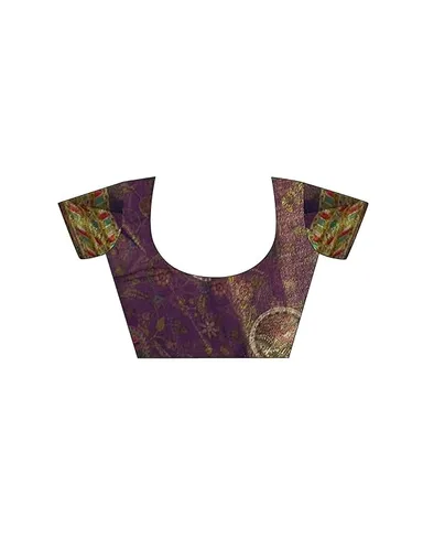 Women Cotton Linen Printed Handloom Saree with Unstitched Blouse Piece Soft Lightweight Traditional Ethnic Saree for Festive Casual Office Party Wear thumbnail 7