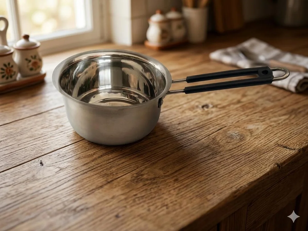Stainless Steel 2 Litre Saucepan with Cool Touch Handle | Induction & Gas Compatible Tea & Milk Pan image 2