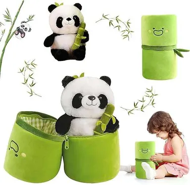 Bamboo Panda Soft Toy for kids. Ultra-soft, cuddly plush panda perfect for hugging, gifting, bedtime comfort, thumbnail 3