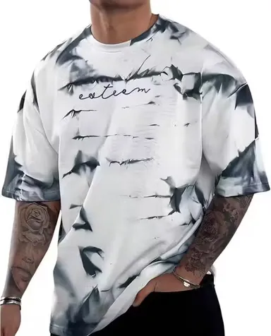 Men’s Unique Design Cool Printed Cotton Blend T-Shirt – Casual Stylish Wear Men’s Unique Printed T-Shirt S thumbnail 2
