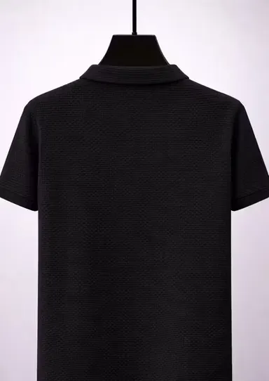 Afelix Men Polo T-Shirt Collar Black T-Shirt S thumbnail 1