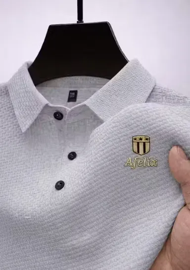 Afelix Men Polo T-Shirt Men Grey Textured XXL thumbnail 0