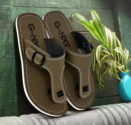 G NXT Men’s Flip Flops Slippers Lightweight Comfortable Daily Wear Bathroom Slippers Casual Outdoor Rubber EVA Anti Skid Chappals for Men Beach Home Walking Grey Black Olive 9 image 1