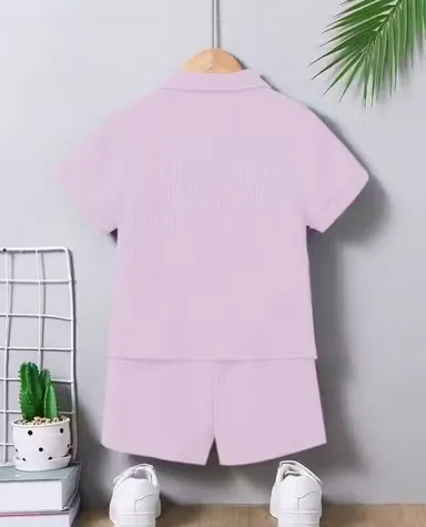 Fancy Boys Top & Bottom Sets Boys Light Purple Cotton Blend 2-3 Y thumbnail 1