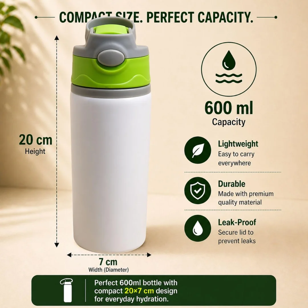 Personalized KPOP Name Printed Aluminium Water Bottle 600ml for Kids Guerreiras do K-Pop Kids 600 ML image 4