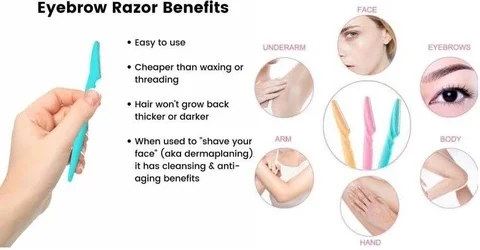 Eyebrow Razor for Women (Pack of 3) Face Hair Remover image 5