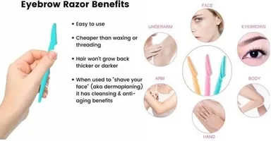 Eyebrow Razor for Women (Pack of 3) Face Hair Remover thumbnail 4