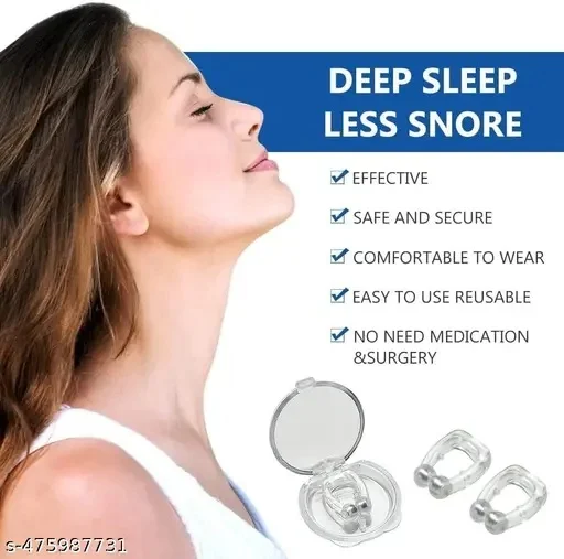 Anti Snoring Nose Clip for Comfortable Sleep | Reusable Soft Silicone' Nose Clip (Pack of 1) image 4