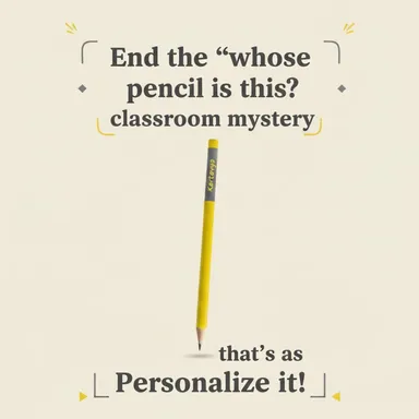  Gifts Custom Name Pencil Set for Kids with Sharpener & Eraser thumbnail 1