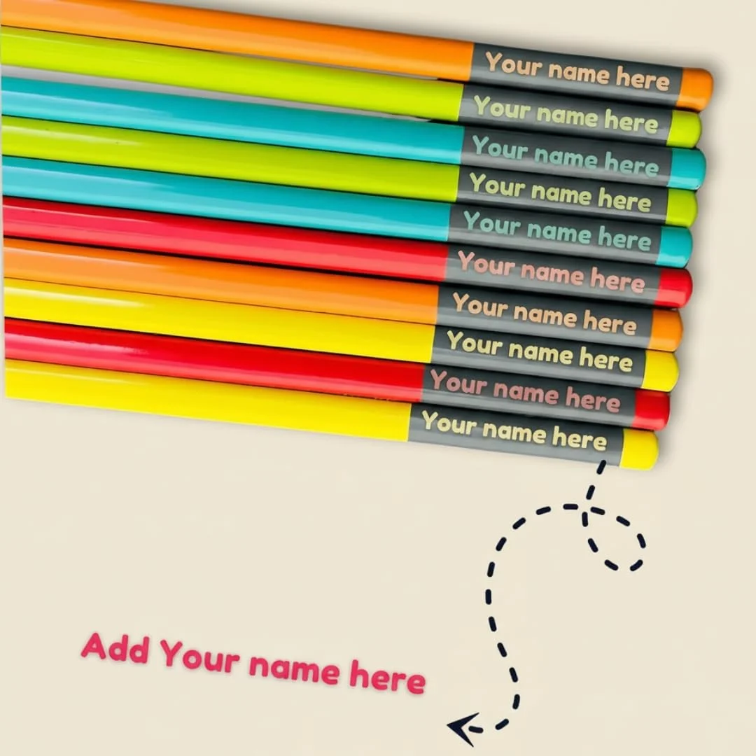  Gifts Custom Name Pencil Set for Kids with Sharpener & Eraser image 3