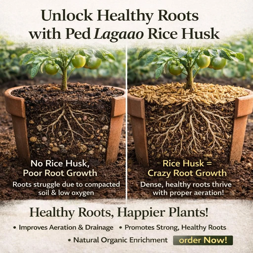 Ped Lagaao Rice Husk for Plants 250g | Natural Soil Conditioner for Pots, Grow Bags & Gardening | Improves Soil Drainage, Aeration & Root Growth | Organic Growing image 4