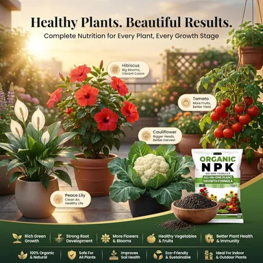 Organic NPK Fertilizer for Plants 1kg | Bio NPK Granules Plant Food for Indoor & Outdoor Gardening | thumbnail 3
