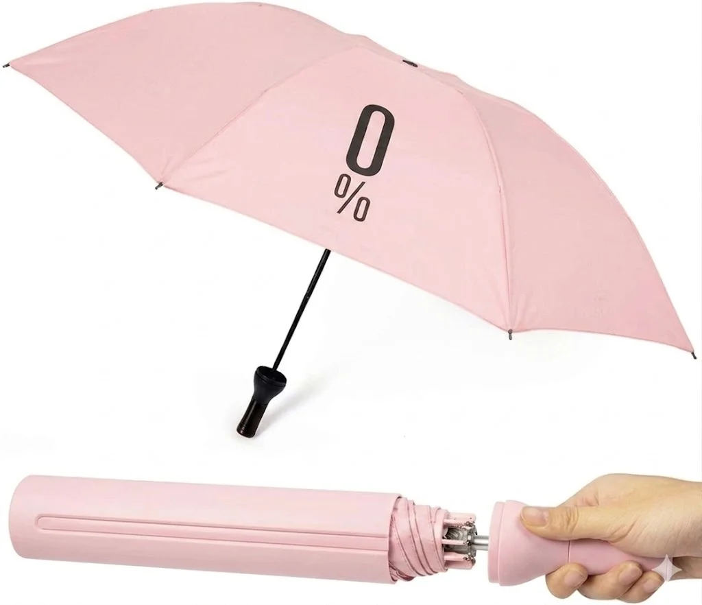Bhavi Lifestyle Stylish Printed Ultra Light Waterproof Bottle Cover Umbrella for Men Women Travel Use Multicolor Umbrella Peach Free Size image 1