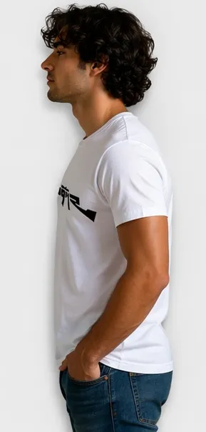 Men White Cotton Round Neck Sniper Graphic Printed Regular Fit T-Shirt Men White Sniper Graphic Printed Regular S thumbnail 1