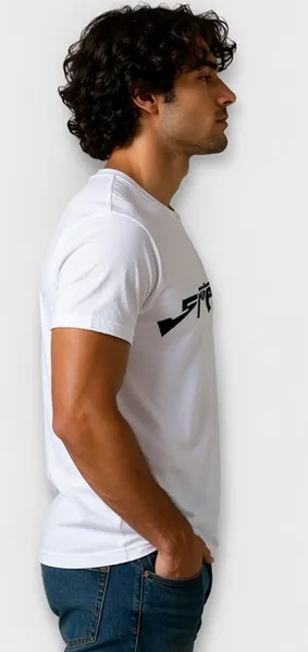 Men White Cotton Round Neck Sniper Graphic Printed Regular Fit T-Shirt Men White Sniper Graphic Printed Regular S thumbnail 2