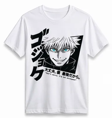Satoru Gojo Jujutsu Kaisen Printed White Cotton T-Shirt for Men Satoru Gojo Jujutsu Kaisen S thumbnail 2