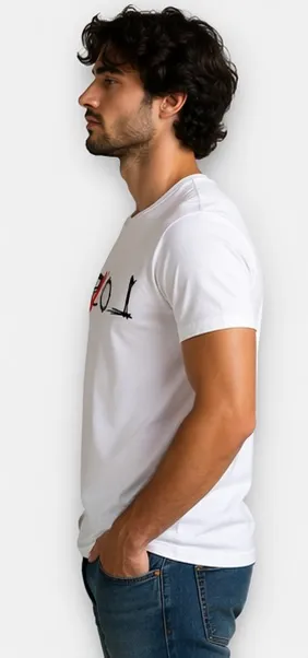 Men White Overthinker Graphic Printed Round Neck Cotton T-Shirt Men White IT Movie Inspired Loser Lover Graphic Printed Round Neck Cotton T-Shirt XL thumbnail 4