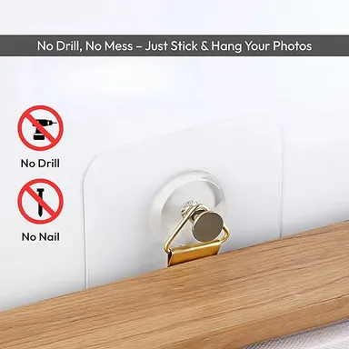 Zulaxy Transparent Self Adhesive Wall Hooks Heavy Duty Stainless Steel Photo Frame Hanging Hooks Without Drilling Nail Free Waterproof Wall Mount Hooks for Home Kitchen Bathroom Office 10 Pack thumbnail 2