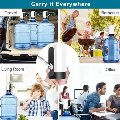 Konquer TimeS KTS Automatic Wireless Water Can Dispenser Pump for 20 Litre Bottle Can USB Rechargeable Portable Water Dispenser with Low Noise High Efficiency Fast Flow for Home Office Kitchen Camping thumbnail 4