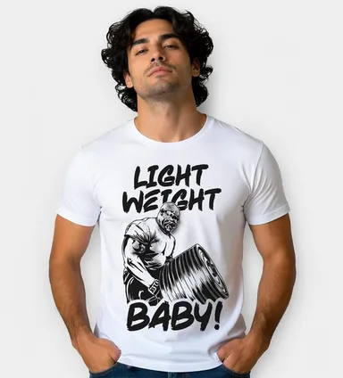 Men White Just Do It Typography Printed Slim Fit Cotton Round Neck T-Shirt Men White Ronnie Coleman Inspired Gym Printed Cotton T-Shirt L thumbnail 0