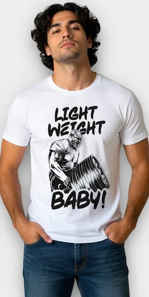 Men White Just Do It Typography Printed Slim Fit Cotton Round Neck T-Shirt Men White Ronnie Coleman Inspired Gym Printed Cotton T-Shirt L image 3