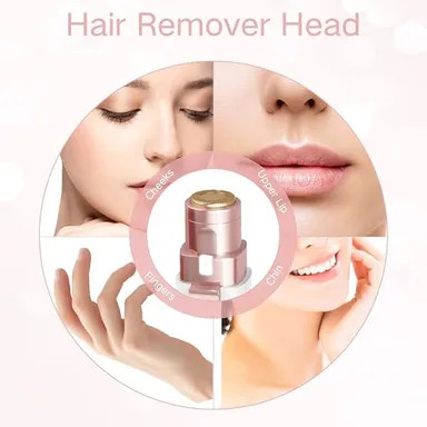 Facial Hair Remover for Women Rechargeable 2 in 1 Eyebrow Trimmer with LED Light Cordless Electric Face Hair Remover for Upper Lip Chin Ear Nose Peach Fuzz Bikini Body Hair Removal Tool thumbnail 1