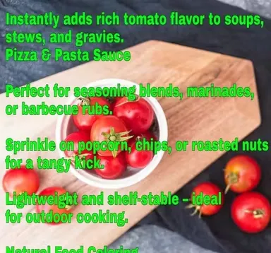 Garlic Powder & Tomato Powder Combo Pack | 100% Natural Spice Mix | Pure Veg Seasoning (200g) thumbnail 3