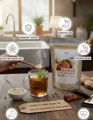 Ginger Powder for Tea (Chai) | Kadak Adrak Chai Masala Powder 50g | Natural Assam Ginger Tea Spice thumbnail 1