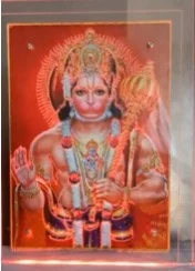 3D Hanuman Ji Acrylic LED Night Lamp with Wooden Base | Bajrangbali Religious Decorative Table Lamp | Glowing Hindu God Portrait Light for Home Temple Puja Room Living Room Bedroom | Spiritual Diwali Gift Housewarming Gift Birthday Gift for Family Friends image 1