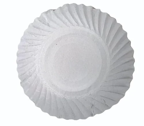 SHATLI MEN BATLI WALE 5 Inch Disposable Paper Plates (50 Pcs) | Eco-Friendly Compostable Snack & Dessert Plates | Heavy Duty White Party Plates image 4