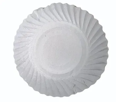SHATLI MEN BATLI WALE 5 Inch Disposable Paper Plates (50 Pcs) | Eco-Friendly Compostable Snack & Dessert Plates | Heavy Duty White Party Plates thumbnail 3