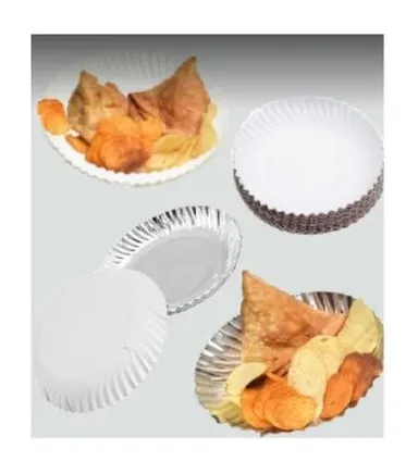 SHATLI MEN BATLI WALE 5 Inch Disposable Paper Plates (50 Pcs) | Eco-Friendly Compostable Snack & Dessert Plates | Heavy Duty White Party Plates thumbnail 1