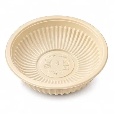Eco-Friendly Cornstarch Disposable Bowls 190 ml Pack of 25 Biodegradable Compostable Leak Proof Microwave Safe Plastic Free Small Bowls for Soup Curry Dessert Party Catering Use 4 Inch Eco Tableware thumbnail 3