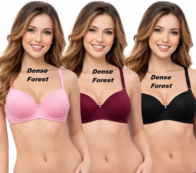 Women T-Shirt Lightly Padded Bra | Seamless, Comfortable Daily Wear Bra Lightly Padded Bra 36B thumbnail 6