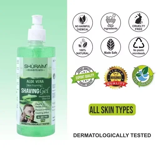 Aloe Vera & Mint Shaving Gel Combo 1000ml | Non-Foaming Professional Shave image 3