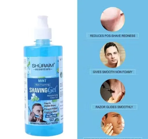 Aloe Vera & Mint Shaving Gel Combo 1000ml | Non-Foaming Professional Shave image 2