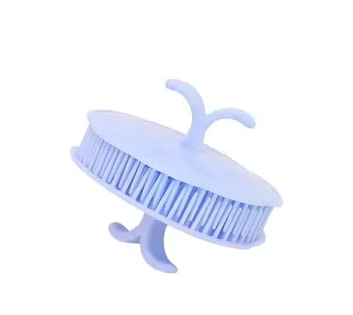Scalp Massager Shampoo Brush Hair Washing Comb for Men & Women, Soft Plastic Shower Hair Cleaning Tool, Multicolor Pack of 2 image 3